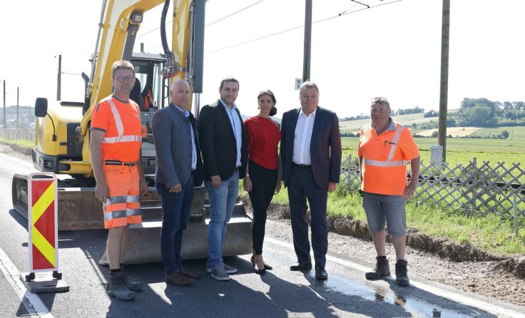 Der Ausbau der B129 in Alkoven wird fortgesetzt. (Foto: Land OÖ/Daniel Kauder)