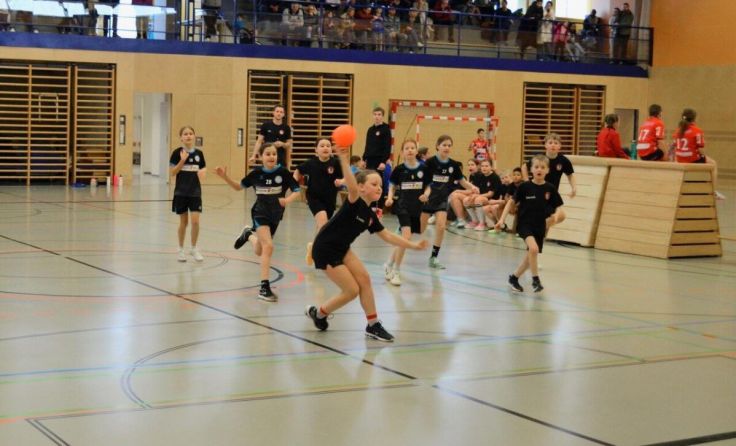 Der Eferdinger Handballnachwuchs beim Mini-Turnier in Traun (Foto: HC Eferding)