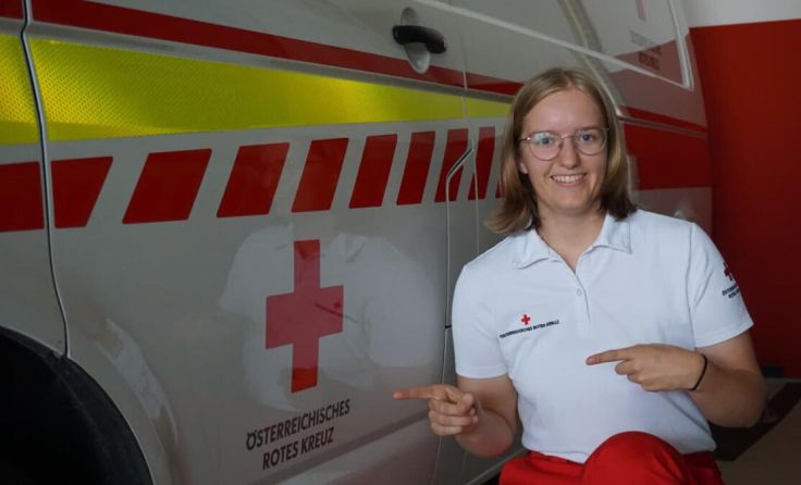 Lisa Reinthaler macht ihr FSJ beim Roten Kreuz Eferding. (Foto: RK Eferding)