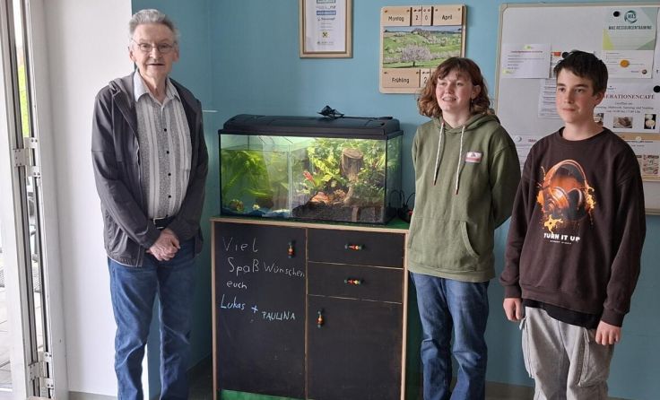 Lukas Pertlwieser und Paulina Pfanzagl bei der Übergabe (Foto: Pfanzagl)