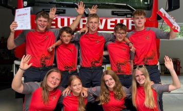 Erfolgreiche Feuerwehrjugend aus Oed in Bergen