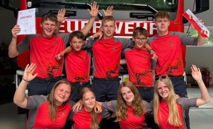 Die Feuerwehrjugend Oed in Bergen zeigte in Andorf ihr Können. (Foto: FF Oed in Bergen)