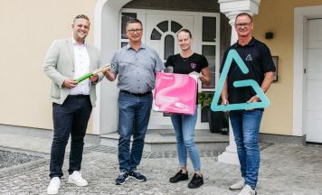 Erster Glasfaseranschluss in Grieskirchen aktiviert