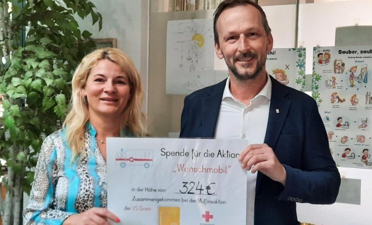 Die Spende wurde übergeben. (Foto: VS Grein)