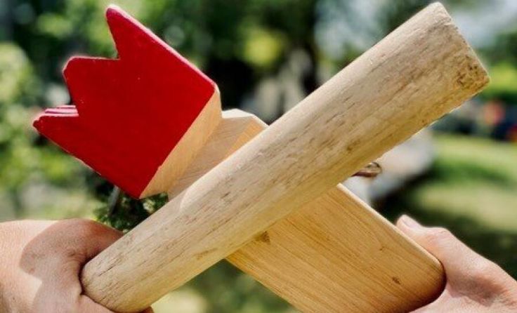 Kubb ist ein Spiel für die ganze Familie. (Foto: D. Huber)
