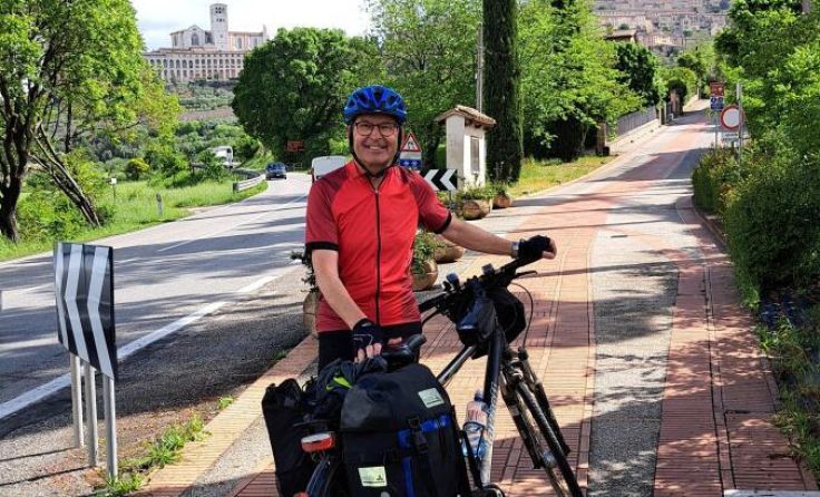 Hans Langeder und sein Fahrrad. (Foto: Langeder)