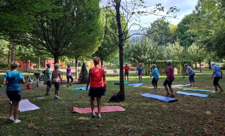 Die Kursreihe „Gymnastik im Park“ startet wieder. (Foto: Gabriele Knauseder)