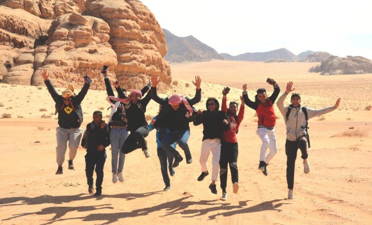 Jugendliche Teilnehmer des Förderprogrammes Tareeqak Akafak in Jordanien (Foto: Verein Damma wos)