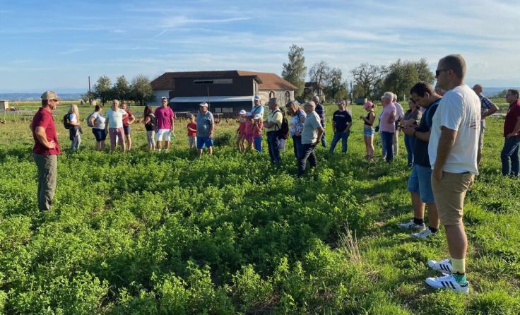 Teilnehmer der Feldroas auf einem Feld im Ortsteil Thurnharting (Foto: Michaela Spachinger)