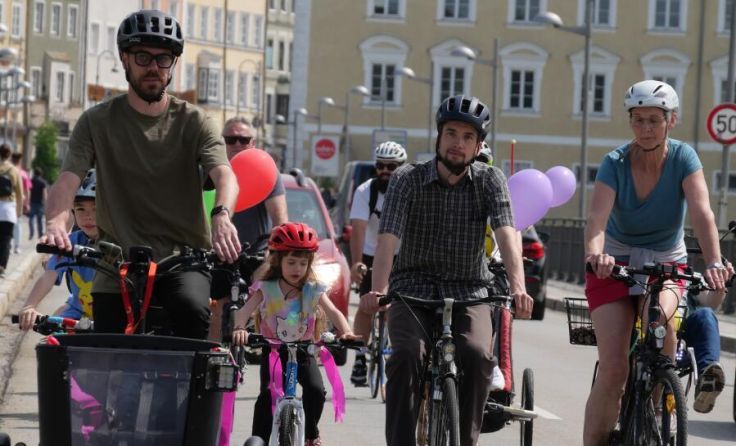 Gemeinsam radeln für mehr Rücksicht im Straßenverkehr. (Foto: Madl)