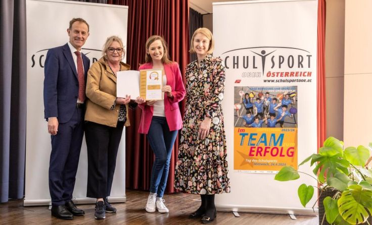 VS Traun freut sich über Gold. (Foto: Land OÖ/Tina Gerstmair)