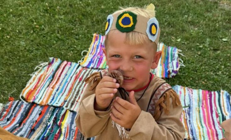 Die Kinder waren als Indianer verkleidet. (Foto: Marktgemeinde Pucking)