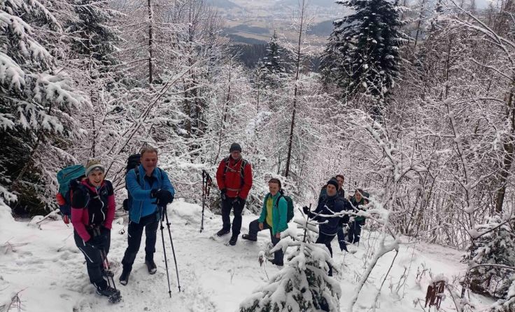 Nach langer Suche zeigte sich schließlich eine winterliche Landschaft. (Foto: Naturfreunde Enns)
