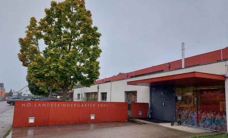 Eingang zum Kindergarten in Ennsdorf (Foto: Tips/Matschek)