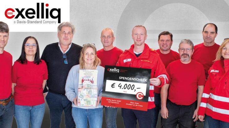 Exelliq-Belegschaft spendet 4.000 Euro für das Rote Kreuz Kirchdorf