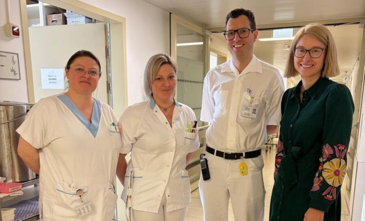 Beim Besuch im Pyhrn Eisenwurzen Klinikum am Standort in Kirchdorf. (Foto: OÖG)