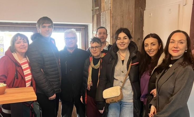 Ukrainische Sendungsmacher am Tag der Muttersprache zu Besuch beim Radio B138 (Foto: Radio B138)