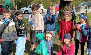 Kirchdorfer Volksschüler setzen Zeichen für eine saubere Umwelt