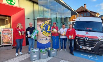 Lokale Lions-Clubs sammeln für Rotkreuz-Märkte in der Region