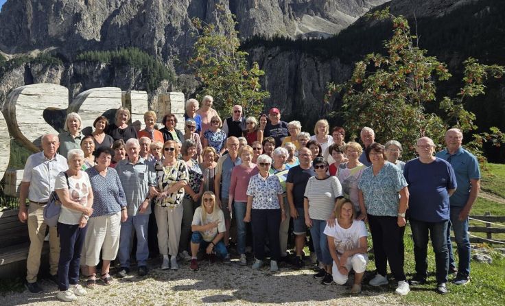 Die Reisegruppe bei ihrem Ausflug in Südtirol. (Foto: PV-Gerhard Grubbauer)