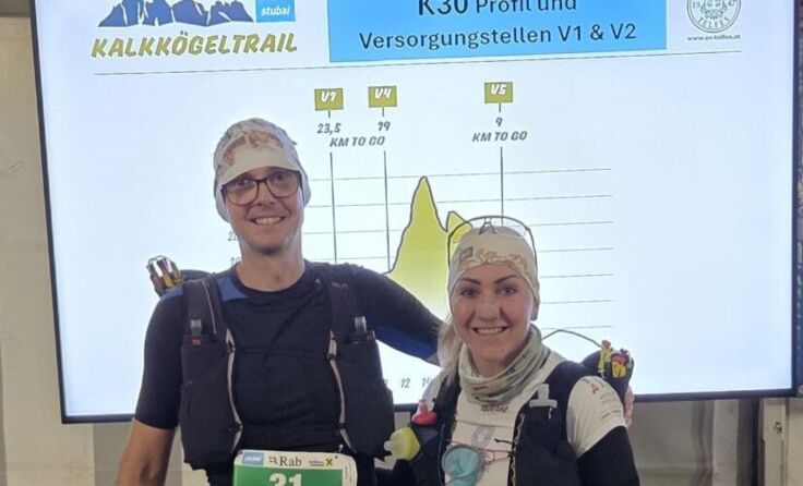 Christoph Hackl (l.) wurde zweiter in der Altersklasse 45 und gesamt 13. Mann. (Foto: KRC)