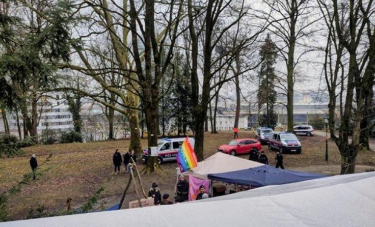 Das Protestcamp wurde geräumt und das Areal polizeilich abgesperrt. (Foto: Ja! zum Grüngürtel)