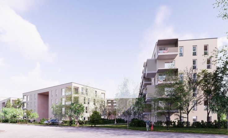 In Linz-Wegscheid entsteht das neue Wohnprojekt. (Foto: Stögmüller Architekten ZT GmbH Linz)