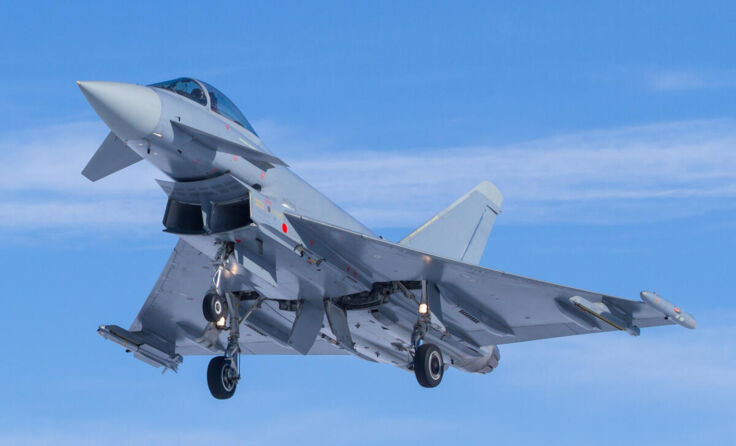Eurofighter jet fighter landing after a mission (Foto: Michael Priesch)