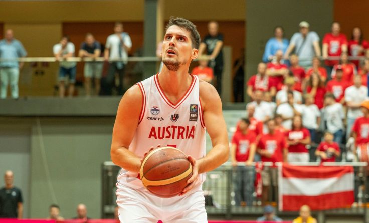 Bester Werfer der Österreicher war Bogic Vujosevic; Foto: gerd2709