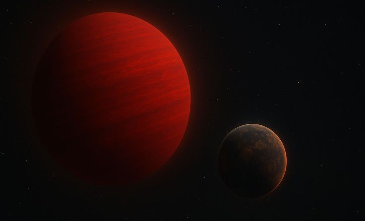 Exomonde sind in der Nähe von Roten Zwergen unwahrscheinlich; Foto: KI-generiert