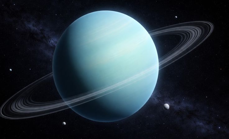 Uranus - Der siebente Planet im Sonnensystem (Illustration); Foto: KI-generiert