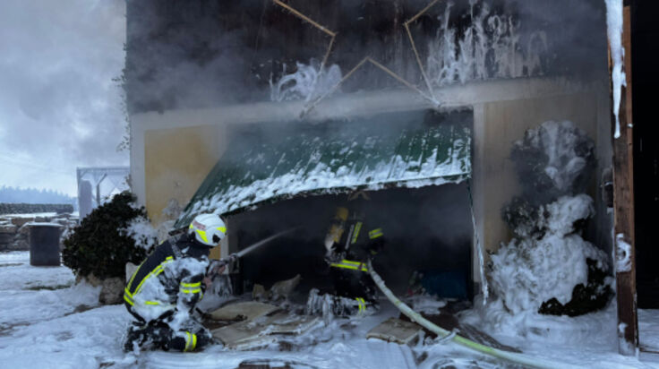Feuer in Garage in Geretsberg