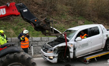Verkehrsunfall auf der B130 in Haibach