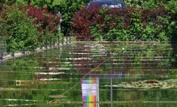 Schnüre über Teich in Wels-Vogelweide sorgen für heftige Kritik