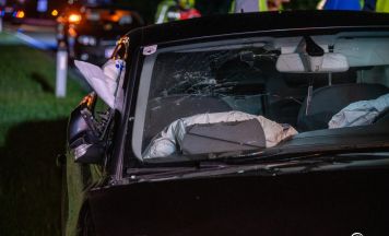 Pkw prallt in Micheldorf gegen Hirsch
