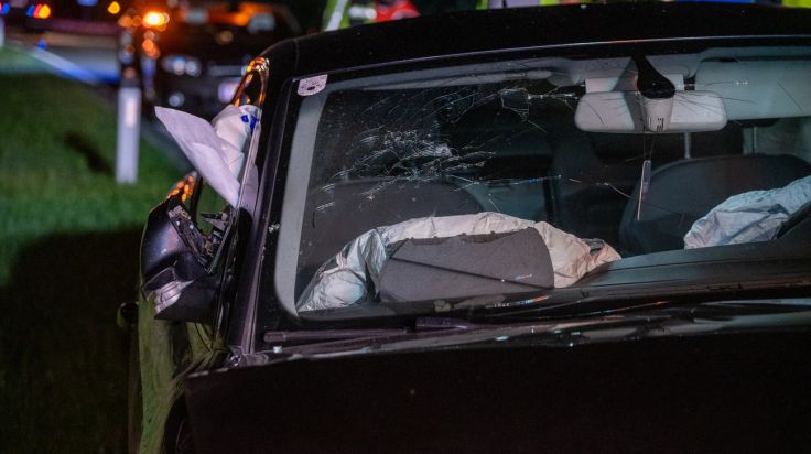 Pkw prallt in Micheldorf gegen Hirsch