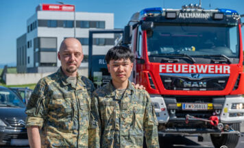Bundesheer-Ersthelfer halfen nach Kreuzungsunfall in Allhaming