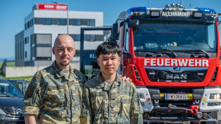 Bundesheer-Ersthelfer halfen nach Kreuzungsunfall in Allhaming