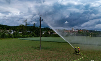 Brand an Freileitung löste Feuerwehreinsatz in St. Florian aus