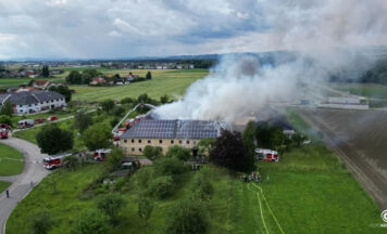 Großbrand in Mitterkirchen löste Feuerwehreinsatz aus