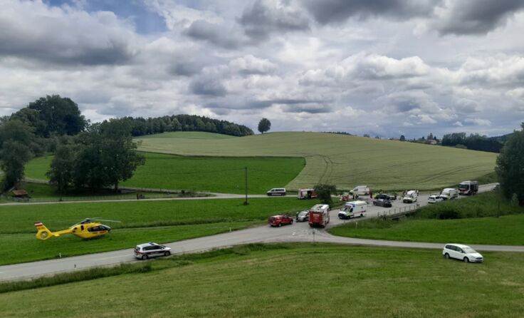 Die Unfallstelle (Foto: FF Asenham)