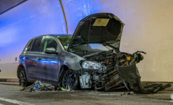 Schwerer Verkehrsunfall auf der Steyrtalstraße im Tunnel Grünburg