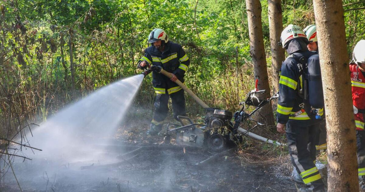 Mulcher in Buchkirchen caught fire: Two fire departments deployed.