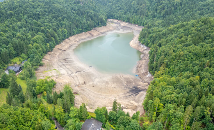Der Nussensee als Ende Juli erstmals Sprengstoff gefunden wurde. (Foto: FOTOKERSCHI)