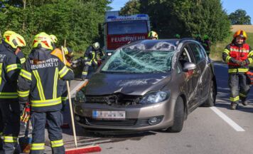 Schwerer Unfall auf der B137 in Neumarkt im Hausruckkreis