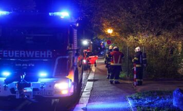 Heckenbrand bei Kindergarten in Wels