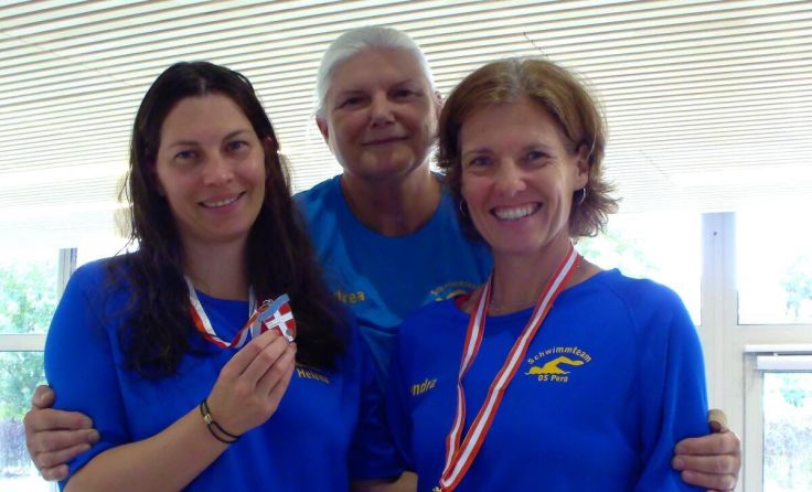 V.l.: Helena Hödlmayr, Andrea Hennerbichler, Sandra Wimmer. (Foto: Schwimmteam Perg)