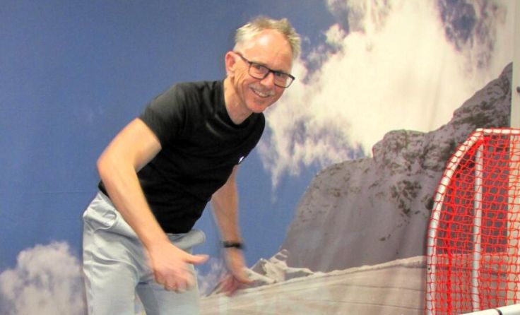 Skispaß abseits der Piste mittels Simulator. (Foto: Naturfreunde Mauthausen)