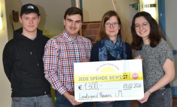 Landjugend Naarn spendete 1.300 Euro an die Österreichische Kinderkrebshilfe