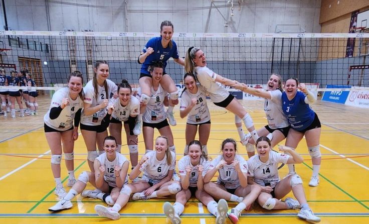 Die Damen der Mühlviertel Volleys freuen sich über zwei 3:1-Siege. (Foto: M4V)